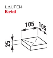 MEDIDAS JABONERA ENCIMERA KARTELL LAUFEN